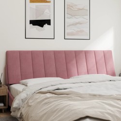 Coussin de tête de lit rose 180 cm velours 