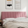 Coussin de tête de lit rose 180 cm velours 