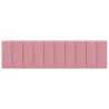 Coussin de tête de lit rose 180 cm velours 