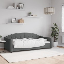 Lit de repos sans matelas gris foncé 90x190 cm tissu 