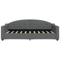 Lit de repos sans matelas gris foncé 90x190 cm tissu 