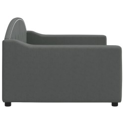 Lit de repos sans matelas gris foncé 90x190 cm tissu 