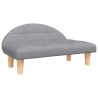 Lit pour chien gris clair 70x52x30 cm tissu 