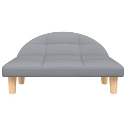 Lit pour chien gris clair 70x52x30 cm tissu 