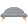 Lit pour chien gris clair 70x52x30 cm tissu 