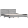 Cadre de lit sans matelas sonoma gris 200x200 cm 