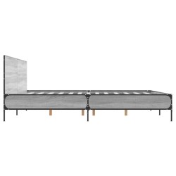 Cadre de lit sans matelas sonoma gris 200x200 cm 
