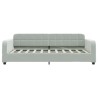 Lit de repos sans matelas gris clair 90x190 cm velours 