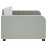 Lit de repos sans matelas gris clair 90x190 cm velours 
