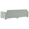 Lit de repos sans matelas gris clair 90x190 cm velours 