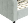 Lit de repos sans matelas gris clair 90x190 cm velours 