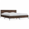 Cadre de lit sans matelas chêne marron 200x200 cm 