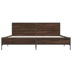 Cadre de lit sans matelas chêne marron 200x200 cm 
