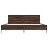 Cadre de lit sans matelas chêne marron 200x200 cm 