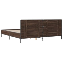 Cadre de lit sans matelas chêne marron 200x200 cm 