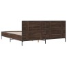 Cadre de lit sans matelas chêne marron 200x200 cm 
