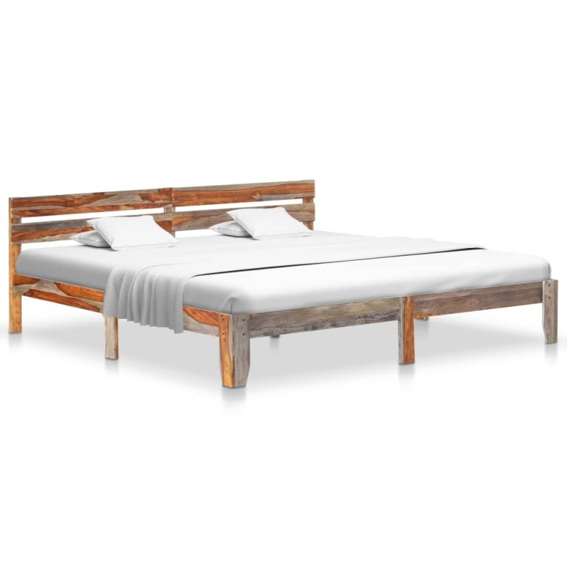 Cadre de lit sans matelas bois massif 200x200 cm Cadre de lit sans matelas bois massif 200x200 cm