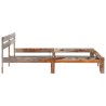 Cadre de lit sans matelas bois massif 200x200 cm 