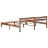 Cadre de lit sans matelas bois massif 200x200 cm 