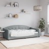 Lit de repos sans matelas gris clair 90x190 cm tissu 