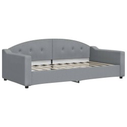 Lit de repos sans matelas gris clair 90x190 cm tissu 