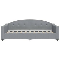 Lit de repos sans matelas gris clair 90x190 cm tissu 