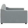 Lit de repos sans matelas gris clair 90x190 cm tissu 