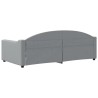 Lit de repos sans matelas gris clair 90x190 cm tissu 