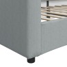 Lit de repos sans matelas gris clair 90x190 cm tissu 