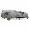 Cadre de lit sans matelas chêne fumé 200x200 cm 