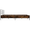 Cadre de lit sans matelas chêne fumé 200x200 cm 