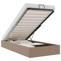 Cadre de lit ottoman sans matelas cappuccino 90x200 cm 