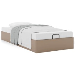 Cadre de lit ottoman sans matelas cappuccino 90x200 cm 