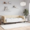 Lit de repos sans matelas crème 90x200 cm tissu 