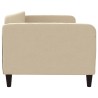 Lit de repos sans matelas crème 90x200 cm tissu 
