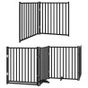Barrière pour chien porte pliable 6 panneaux noir bois peuplier 