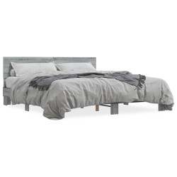 Cadre de lit sans matelas sonoma gris 180x200 cm 