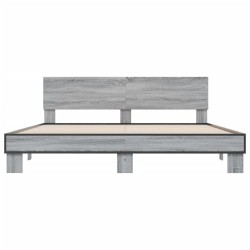 Cadre de lit sans matelas sonoma gris 180x200 cm 