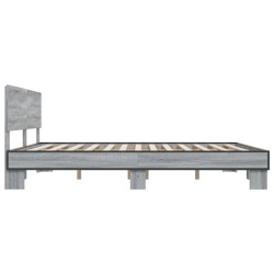 Cadre de lit sans matelas sonoma gris 180x200 cm 
