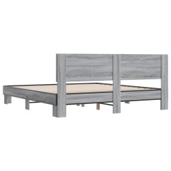 Cadre de lit sans matelas sonoma gris 180x200 cm 