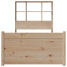 Lit bibliothèque sans matelas 100x200 cm bois massif de pin 