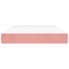 Matelas de lit à ressorts ensachés rose 120x220x20 cm velours 