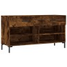 Banc à chaussures chêne fumé 102x35x55 cm bois d'ingénierie 