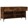 Banc à chaussures chêne fumé 102x35x55 cm bois d'ingénierie 
