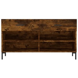 Banc à chaussures chêne fumé 102x35x55 cm bois d'ingénierie 