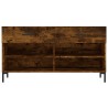 Banc à chaussures chêne fumé 102x35x55 cm bois d'ingénierie 