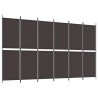 Cloison de séparation 6 panneaux Marron 300x180 cm Tissu 