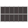 Cloison de séparation 6 panneaux Marron 300x180 cm Tissu 