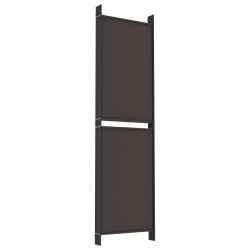 Cloison de séparation 6 panneaux Marron 300x180 cm Tissu 