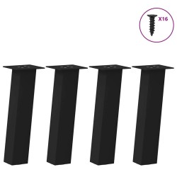 Pieds de table basse 4 pièces Noir 30 cm Acier 